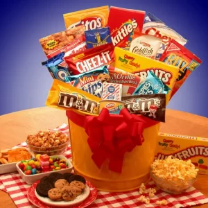 Junk Food Madness Gift Pail - snack basket - snack gift basket