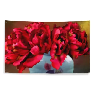 Red Flowers Painting Wall Hanging