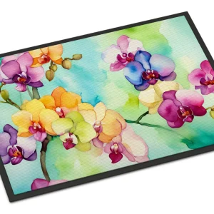 Orchids in Watercolor Doormat