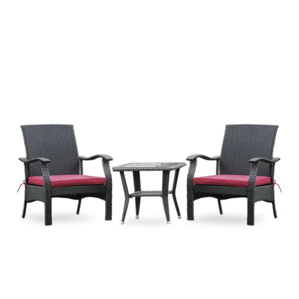Wicker Patio Set Black, DTL3C01B - Image 2