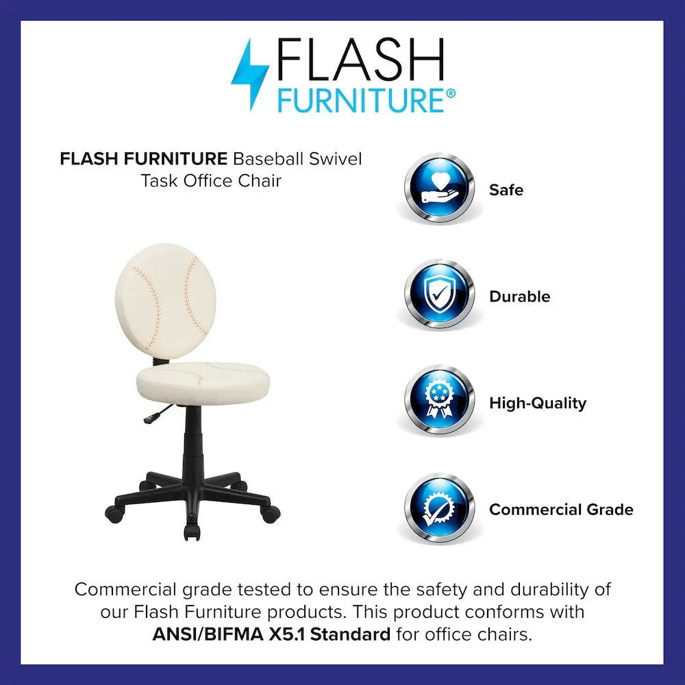 Baseball Swivel Task Office Chair - Image 8