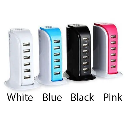 Smart Power 6 USB Colorful Tower for Every Desk at Home or Office charge any Gadget - Image 3