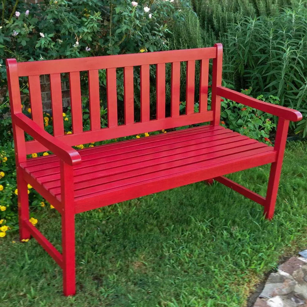 Outdoor 4 Foot Wood Bench - Image 2