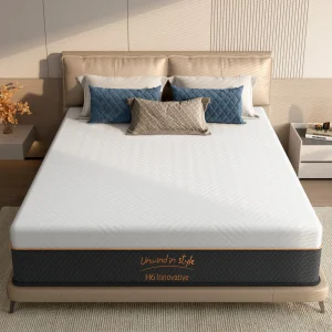 10 Inch Hybrid Mattress in a Box, Pocket Spring Mattress Medium Firm Feel with Edge Support & Motion Isolation