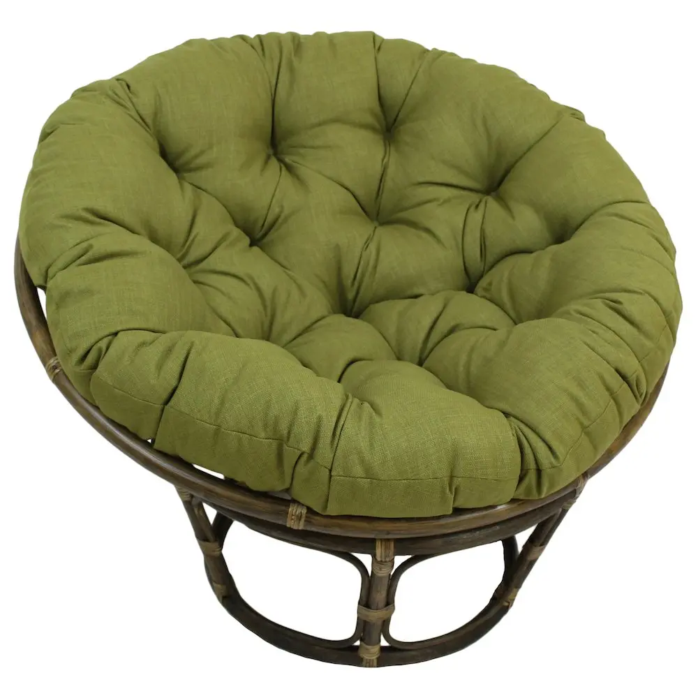 Bali 42-inch Outdoor Spun Poly Fabric Rattan Papasan Chair - Image 2