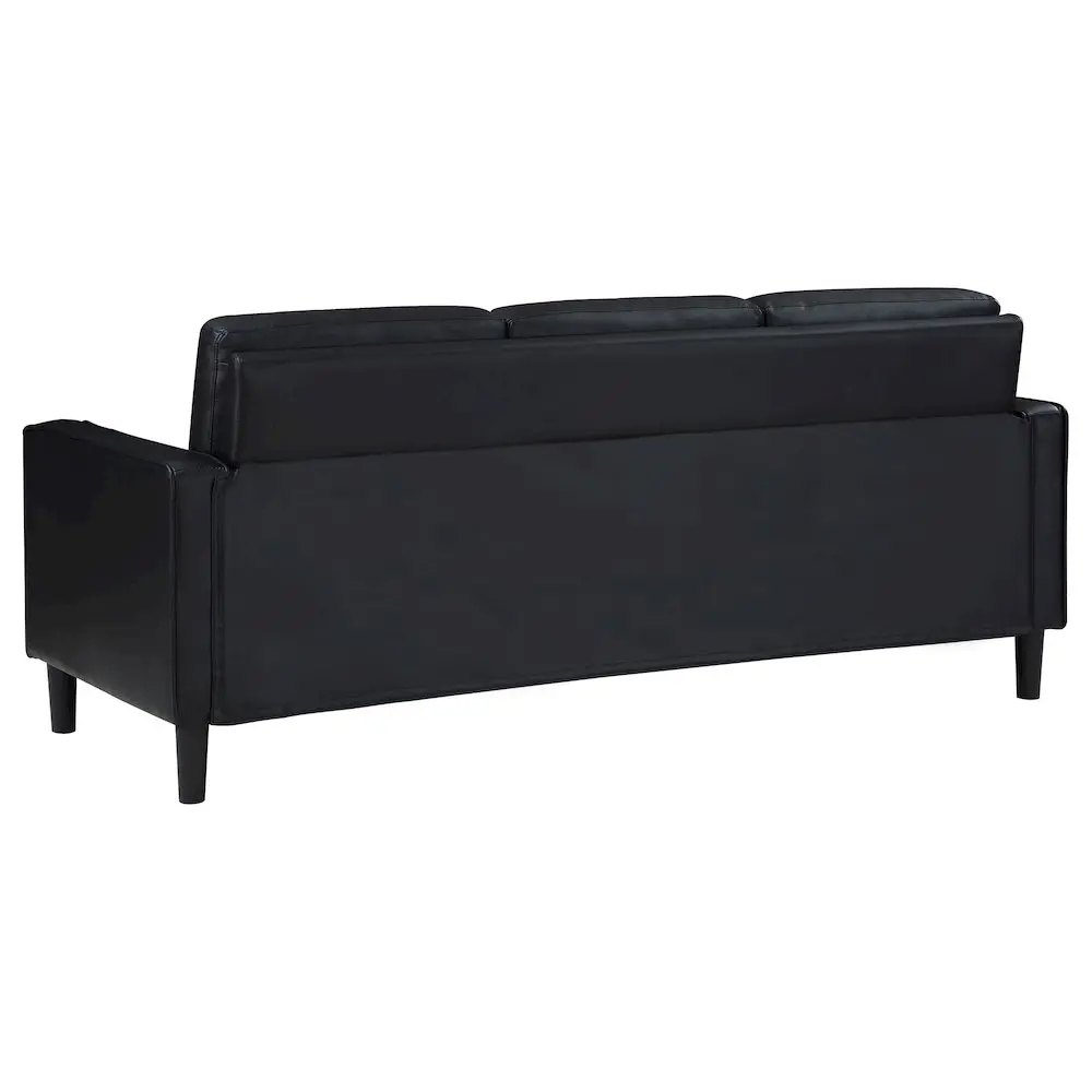 Ruth 2-piece Upholstered Track Arm Sofa Set Black - Image 11