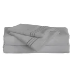 furinno angeland vienne 4 piece microfiber bed sheet set, king, grey