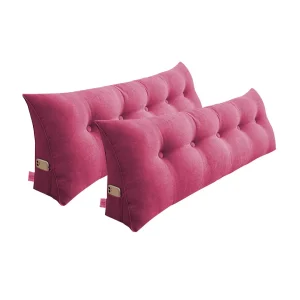 soga 2x 120cm pink wedge bed cushion