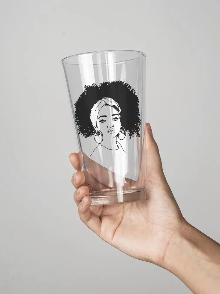 10318590_large.webp A Woman With Curly Hair Pint Glass -SPIdeals Designs - Image 3