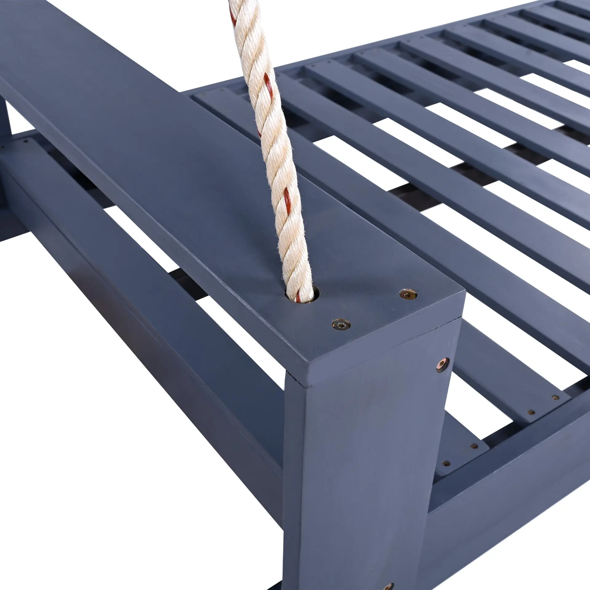 314237531_large.webp Twin Size Porch Swing Bed, Patio Acacia Wood Swing Frame with Hemp Ropes for Backyard - Image 29