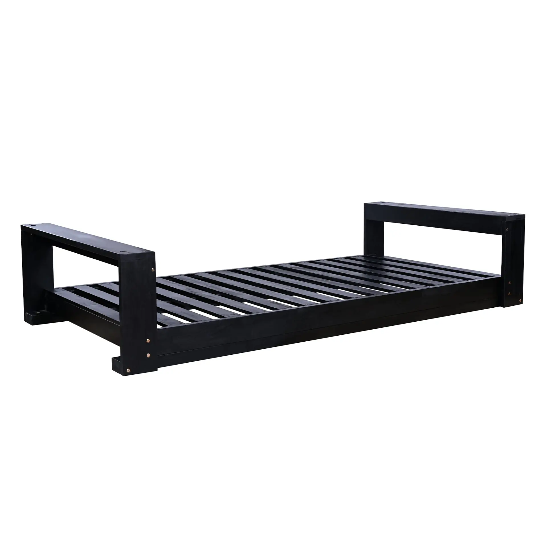 314237695_large.webp Twin Size Porch Swing Bed, Patio Acacia Wood Swing Frame with Hemp Ropes for Backyard - Image 43