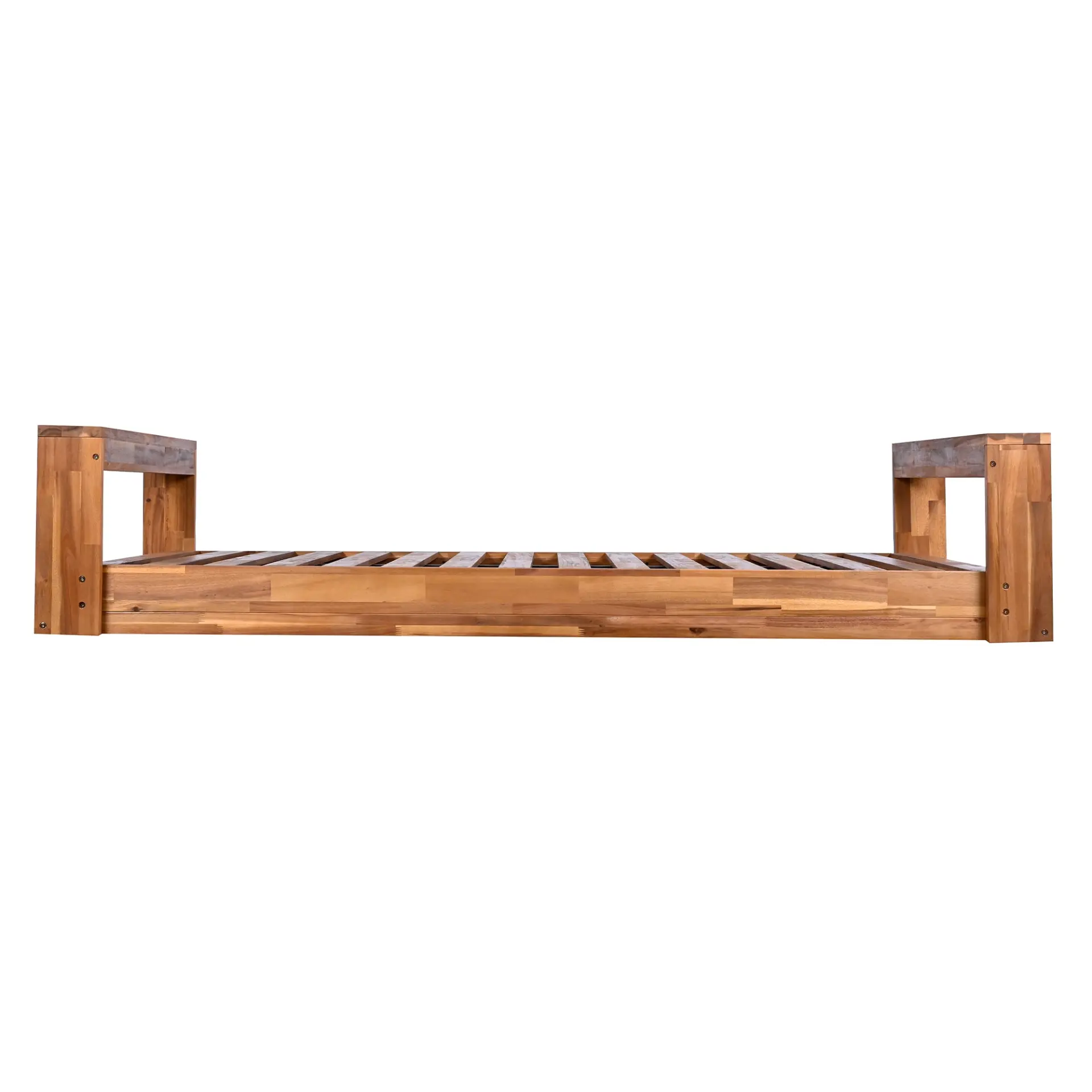 314237711_large.webp Twin Size Porch Swing Bed, Patio Acacia Wood Swing Frame with Hemp Ropes for Backyard - Image 59