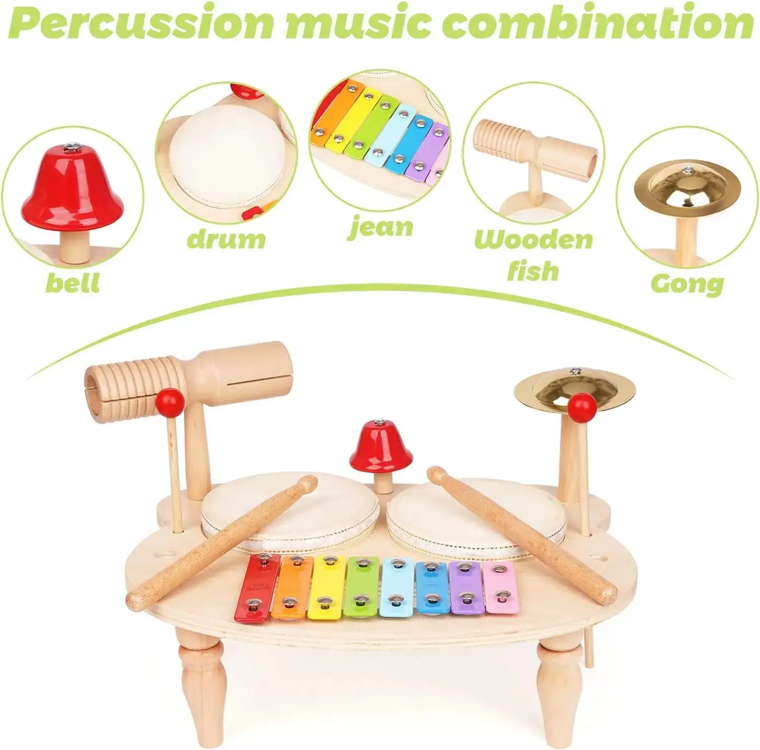 Wooden Toy Montessori Percussion Instruments Set For children - Image 12