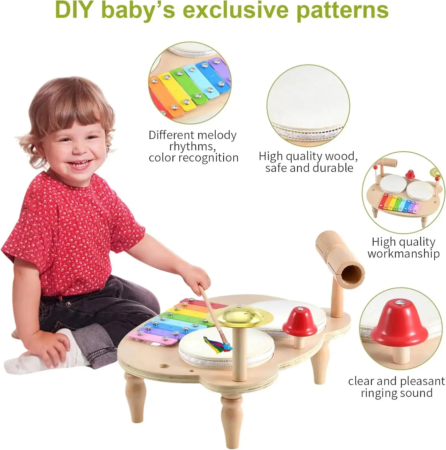 Wooden Toy Montessori Percussion Instruments Set For children - Image 13