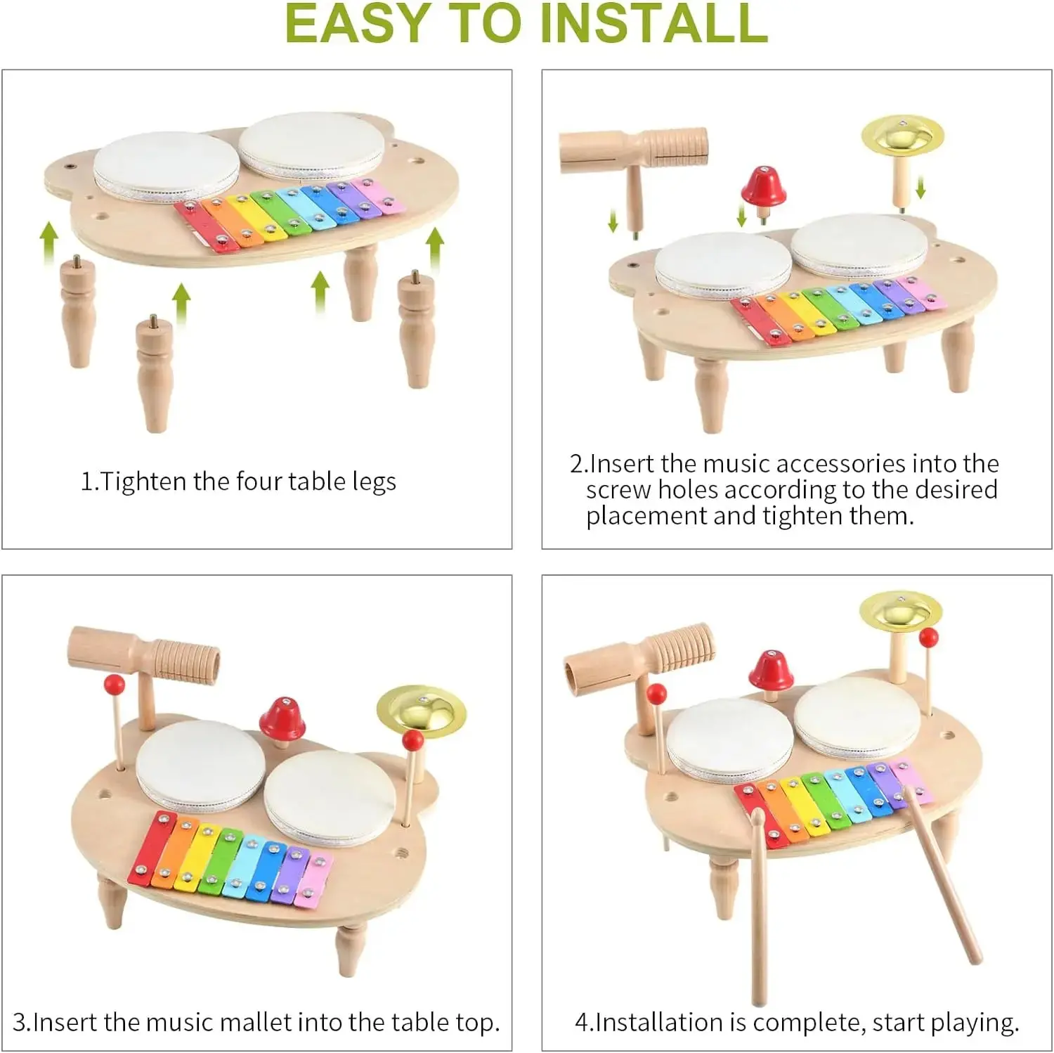 Wooden Toy Montessori Percussion Instruments Set For children - Image 14