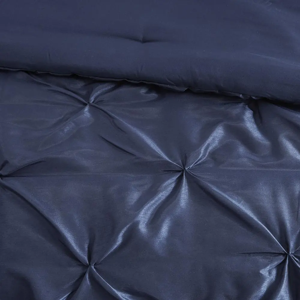 Laurel 7 Piece Tufted Comforter Set, Navy color - Image 4