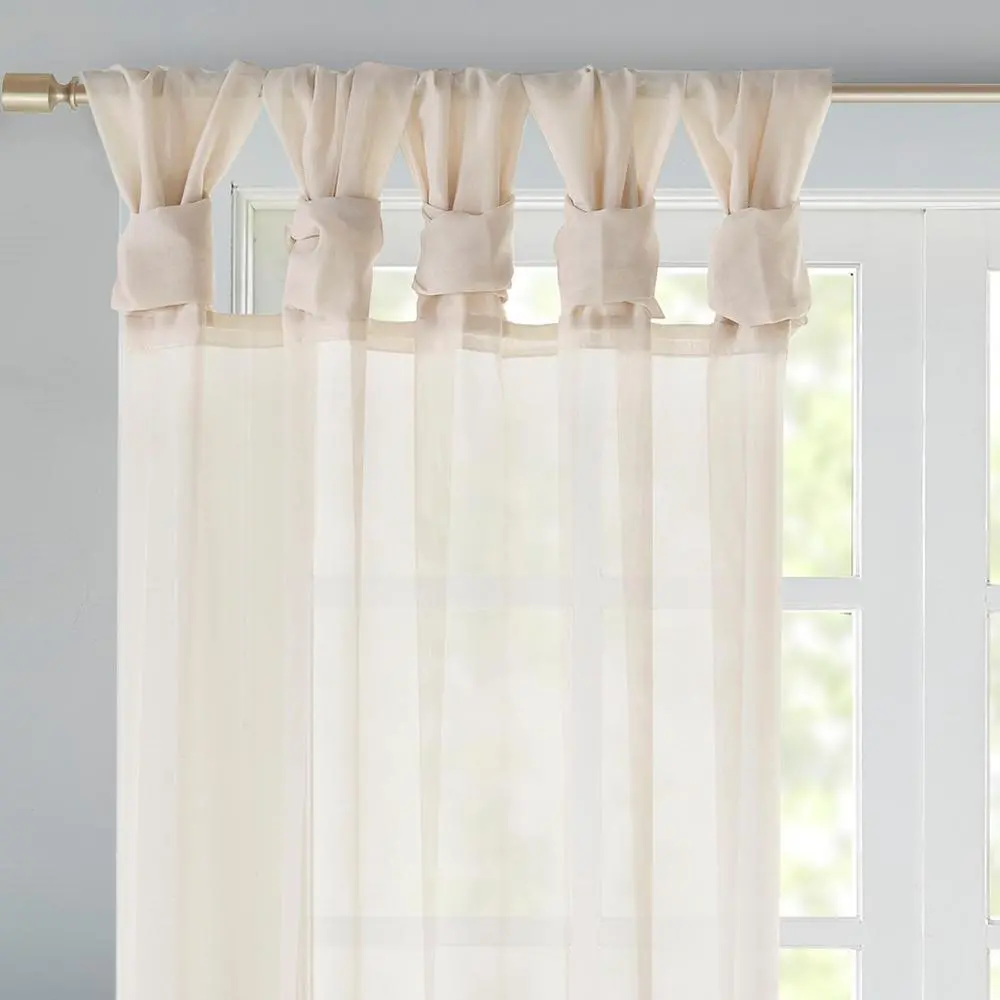 Twisted Tab Voile Sheer Window Pair - Image 3