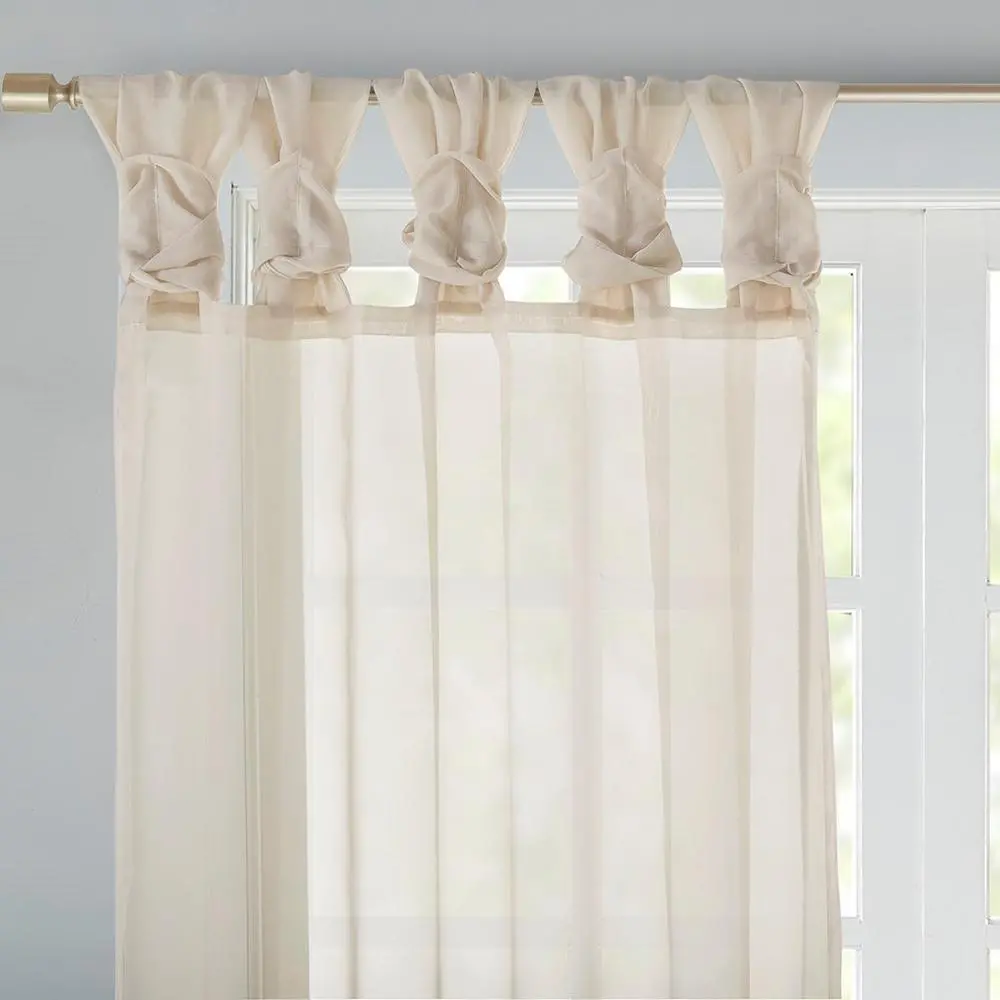 Twisted Tab Voile Sheer Window Pair - Image 4