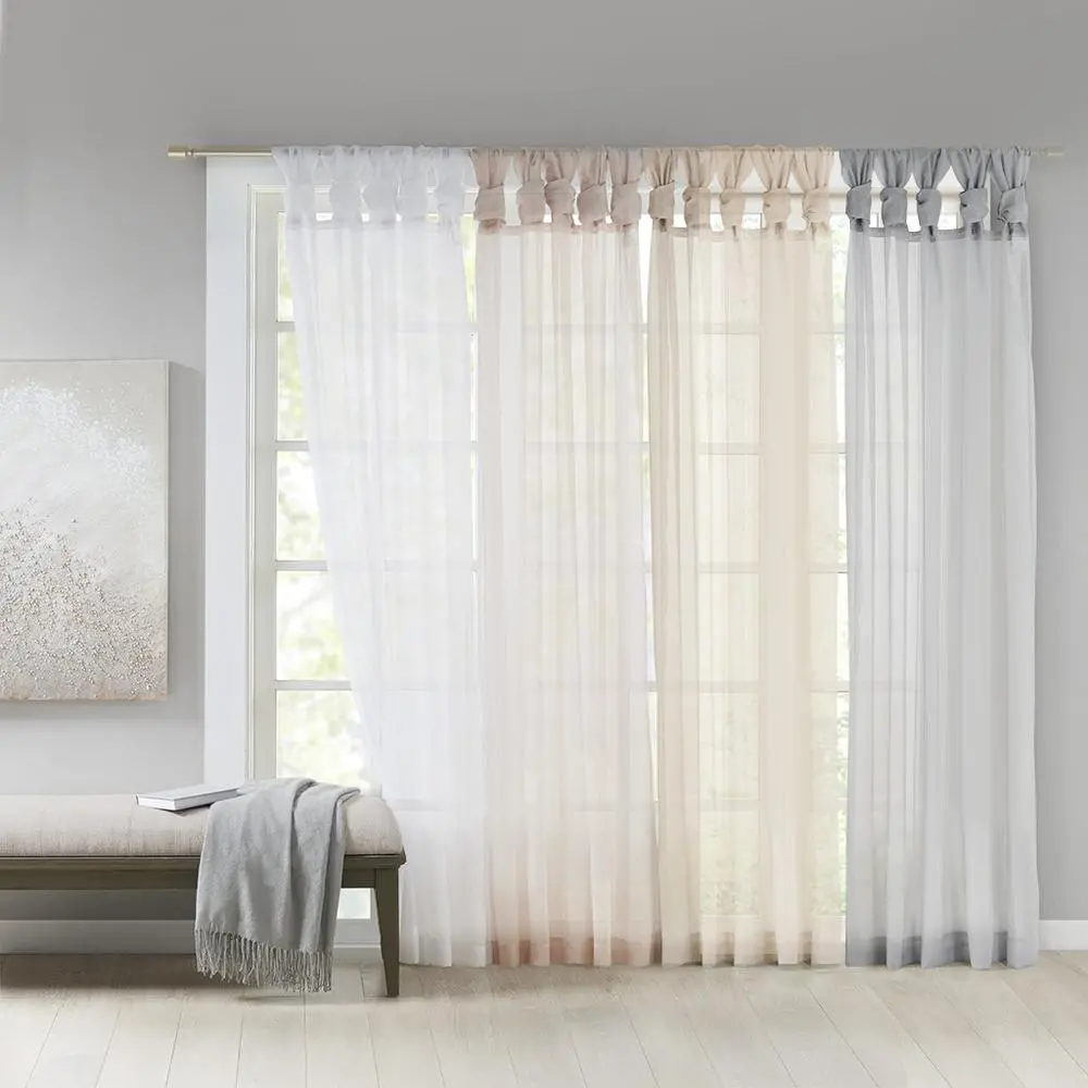 Twisted Tab Voile Sheer Window Pair - Image 8