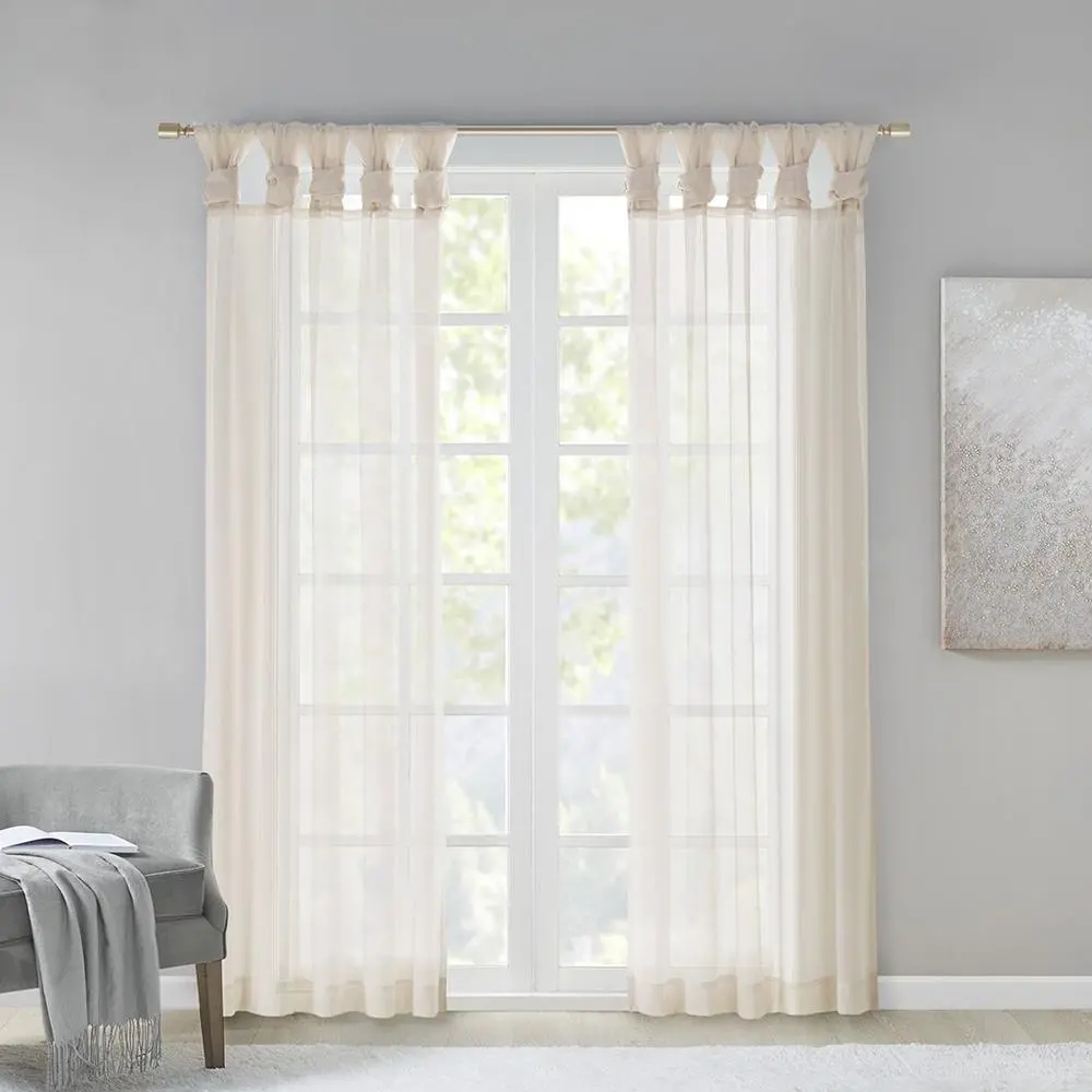 Twisted Tab Voile Sheer Window Pair - Image 9