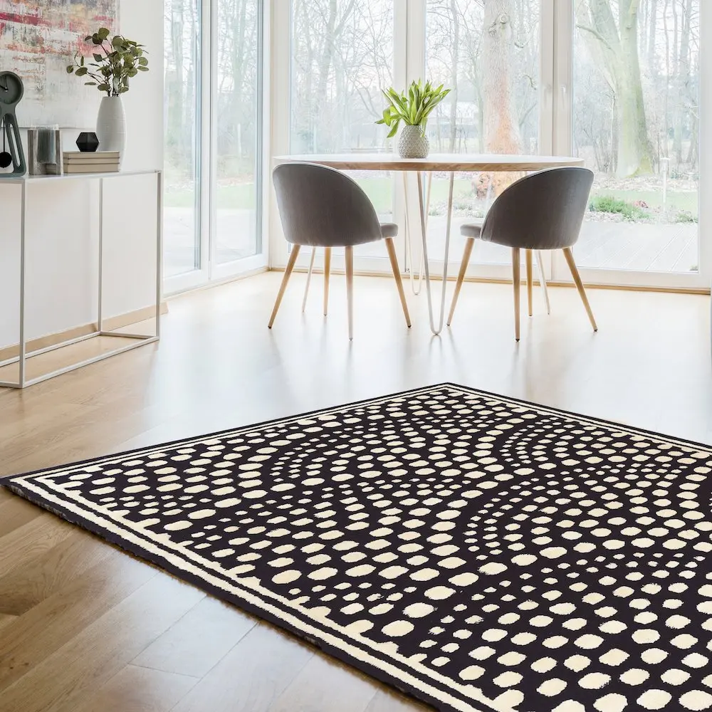 Aspire Wool Scallop Navy & White 5x8, Rug - Image 3
