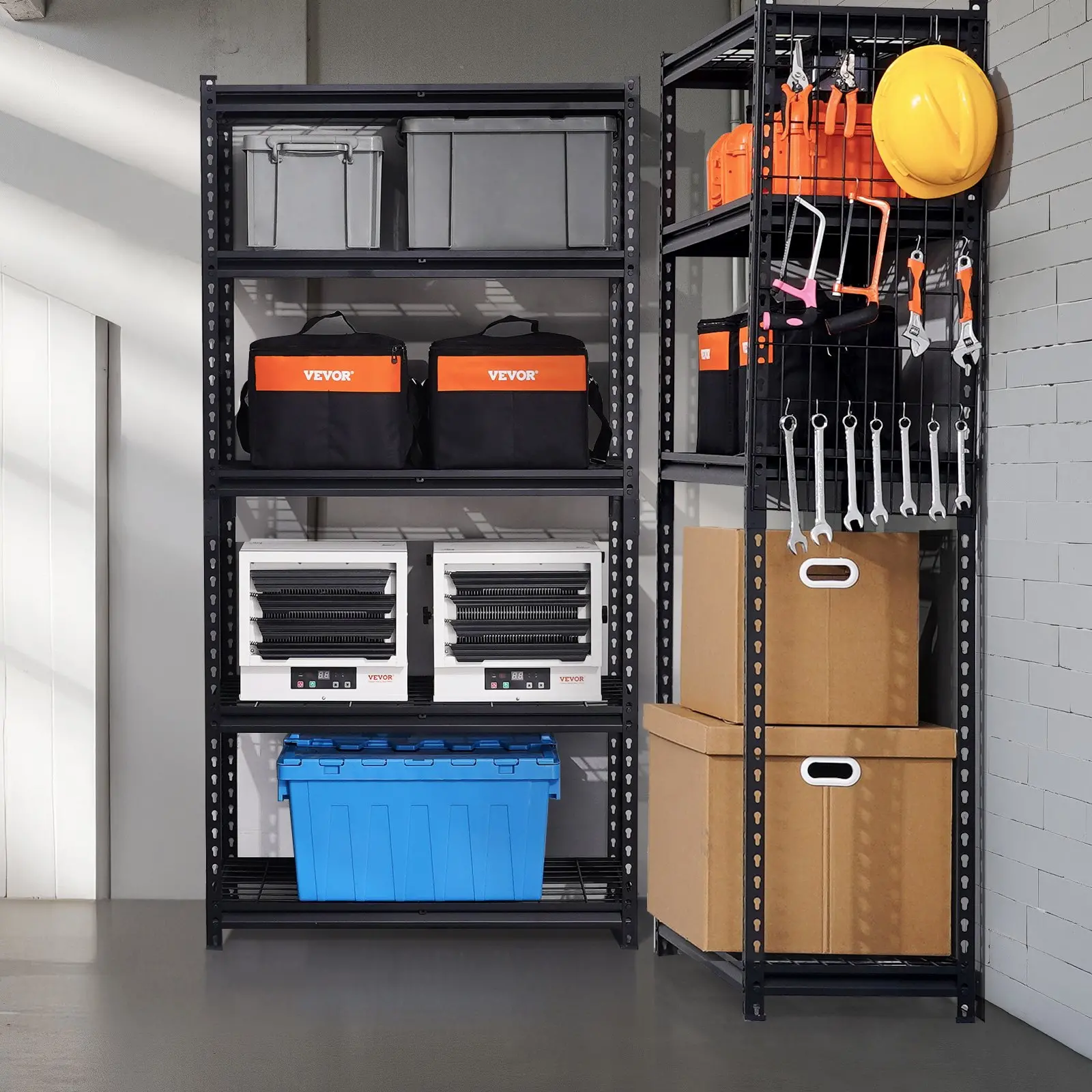 VEVOR Storage Shelves, 2000 lbs, 5 Tier Heavy Duty Garage Shelving, 16" D x 36" W x 72" H Adjustable Metal Shelves for Industrial Shelving Unit Utility Shelf, for Kitchen, Warehouse, Basement, Black - Image 7