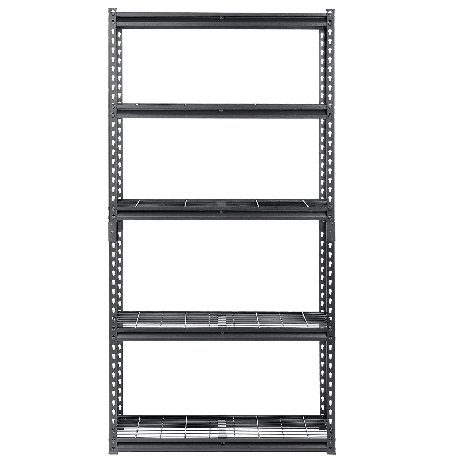 VEVOR Storage Shelves, 2000 lbs, 5 Tier Heavy Duty Garage Shelving, 16" D x 36" W x 72" H Adjustable Metal Shelves for Industrial Shelving Unit Utility Shelf, for Kitchen, Warehouse, Basement, Black - Image 8