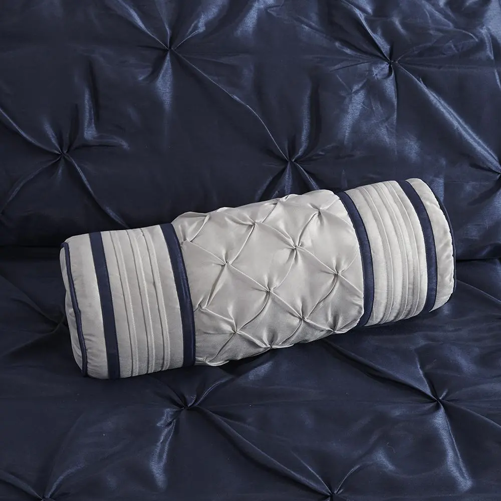Laurel 7 Piece Tufted Comforter Set, Navy color - Image 11