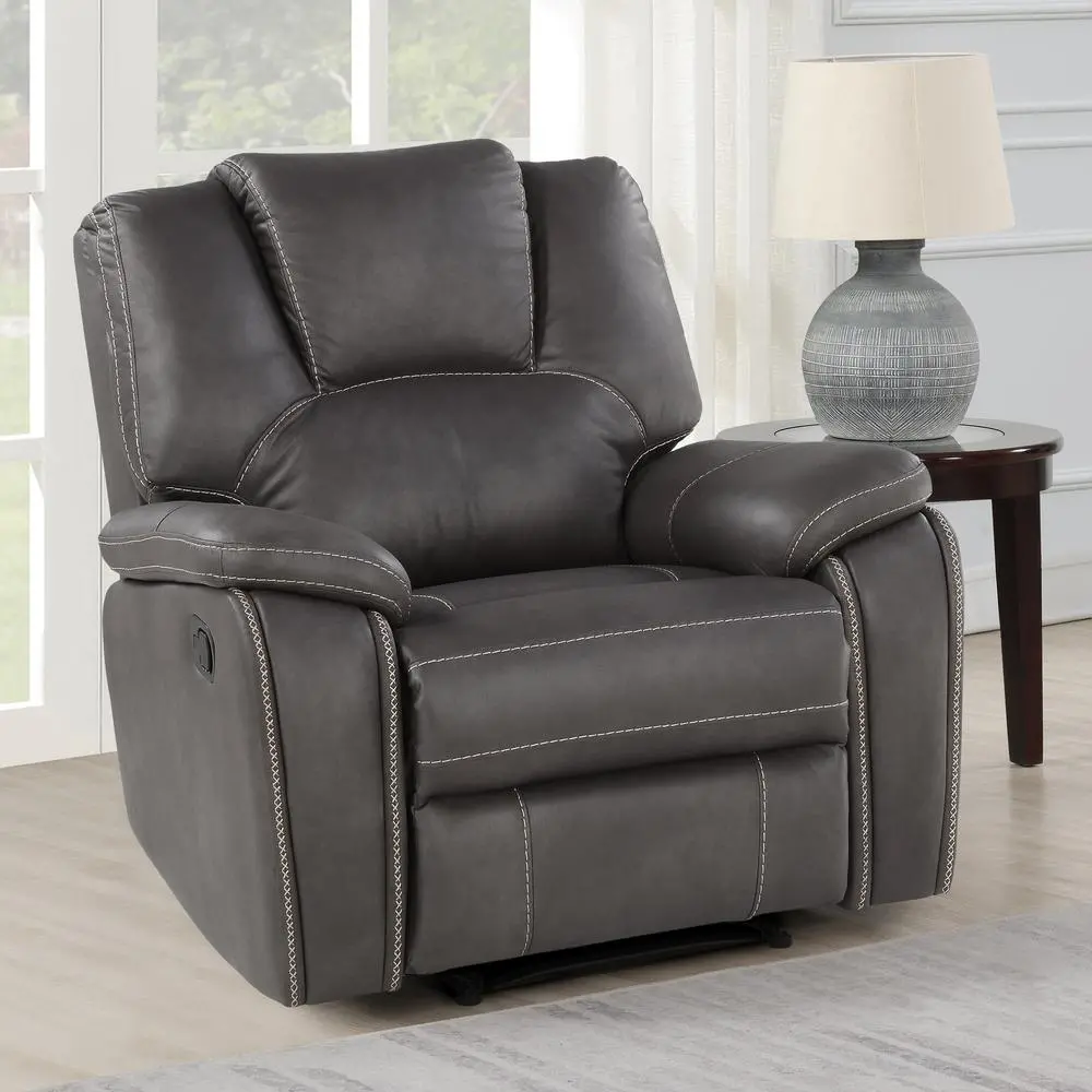 Katrine Manual Recliner - Charcoal - Image 6