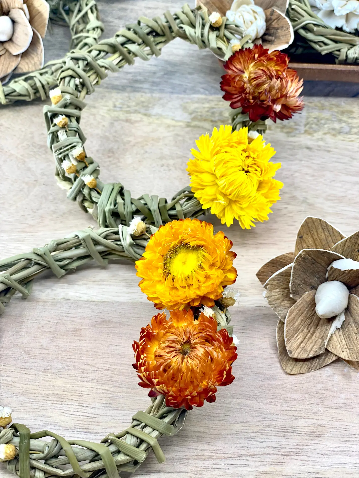 Summer Harvest, Sweetgrass Wreath Ornaments, 4 - Image 5