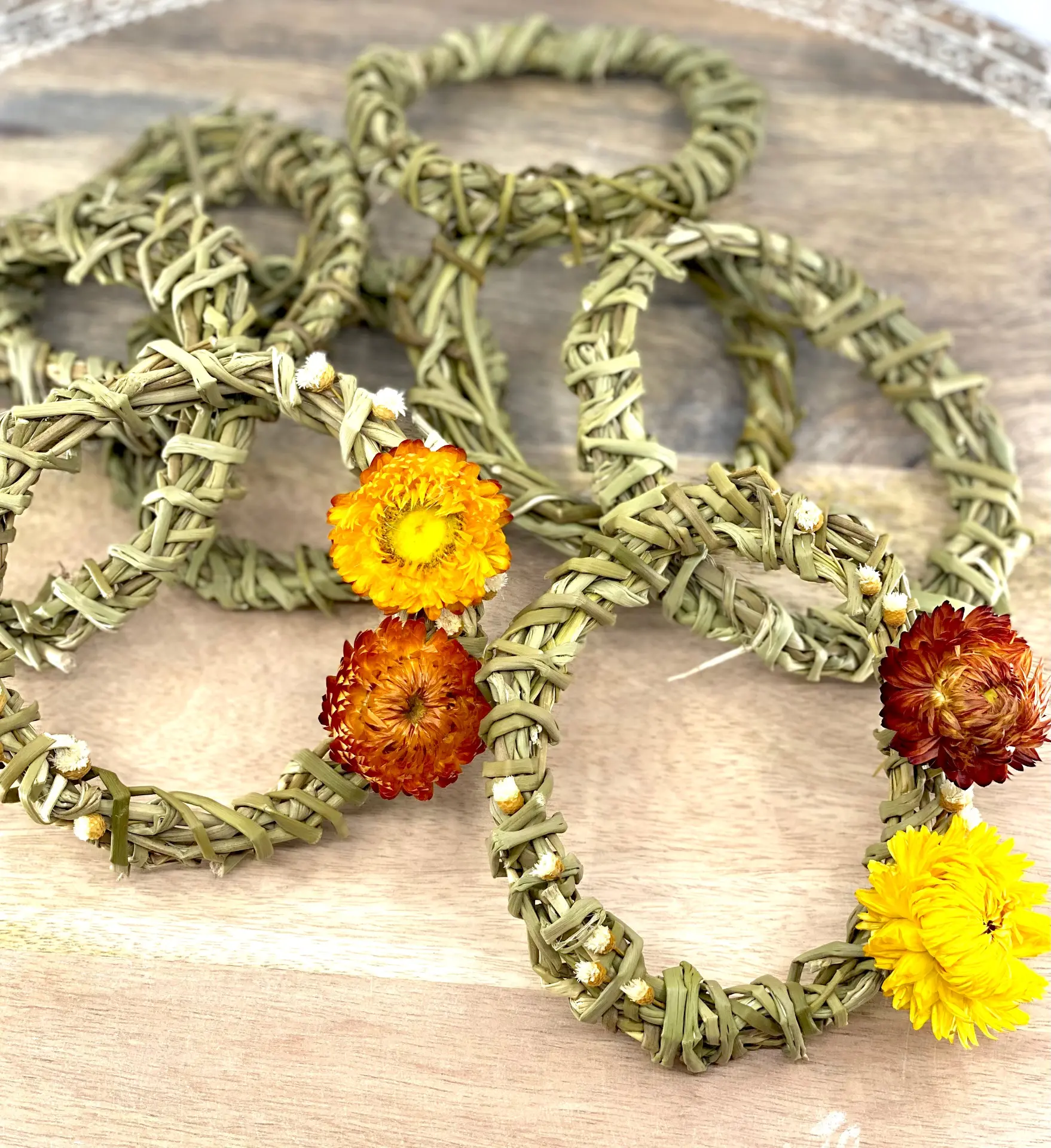 Summer Harvest, Sweetgrass Wreath Ornaments, 4 - Image 7
