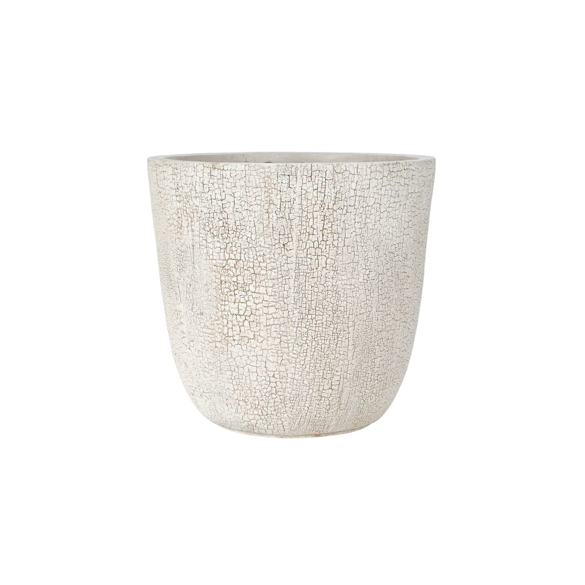 Set of 3 Round MGO Planters with Crackle Stone Texture for Patio, Garden, or Indoor Decor - Image 43