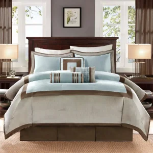 Genevieve 7 Piece Comforter Set, Blue color