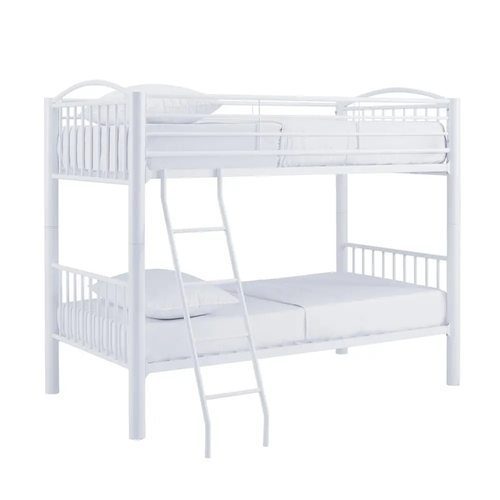 Heavy Metal Twin Twin White Bunk Bed - Image 13