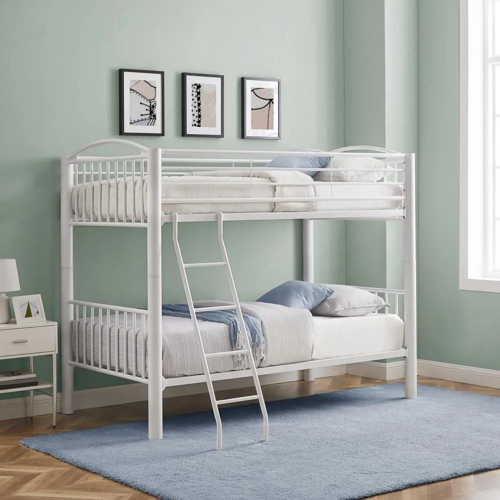 Heavy Metal Twin Twin White Bunk Bed - Image 2
