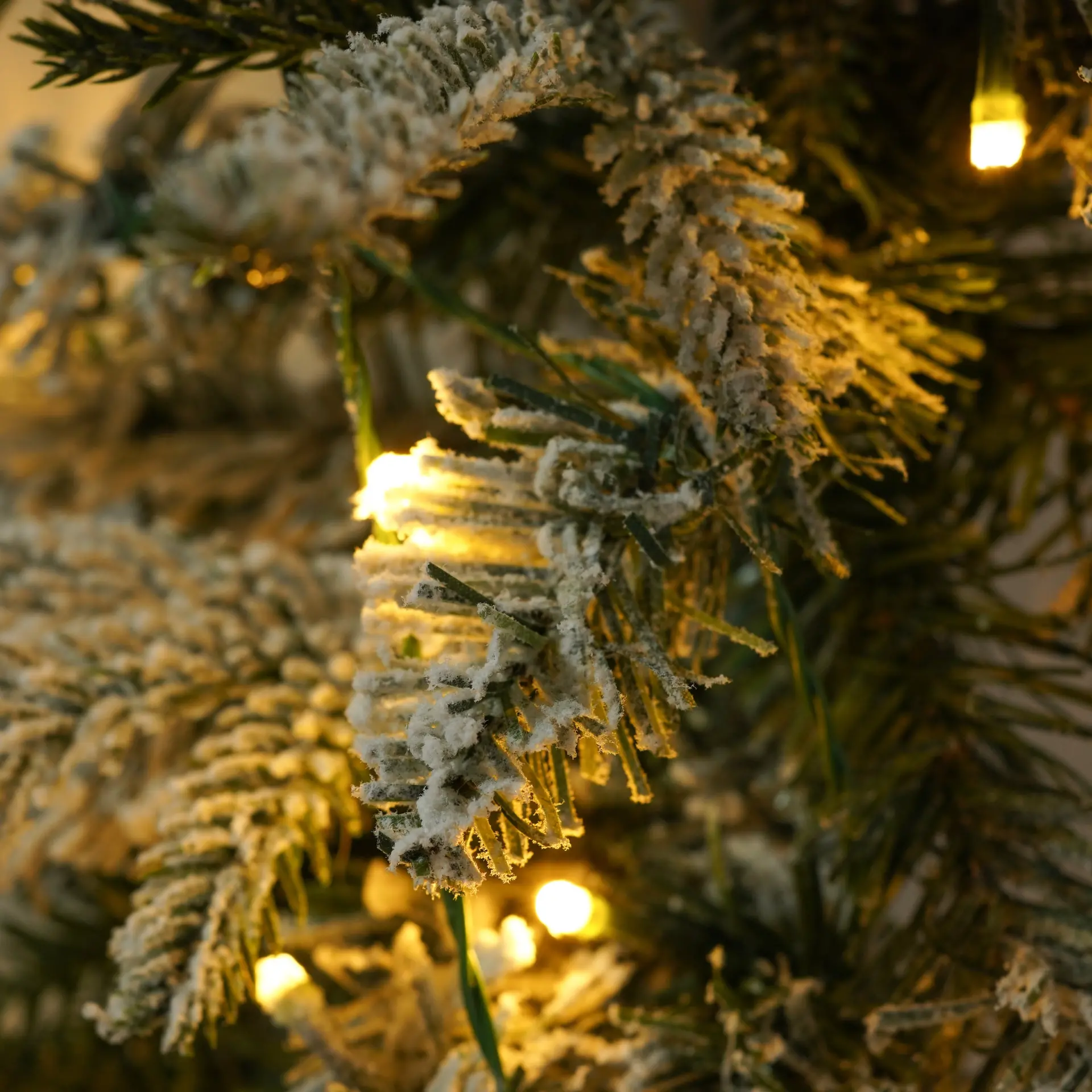 Pre-Lit Green Christmas Decor Set with Wreath, Garland and Two Entrance Trees - Image 14