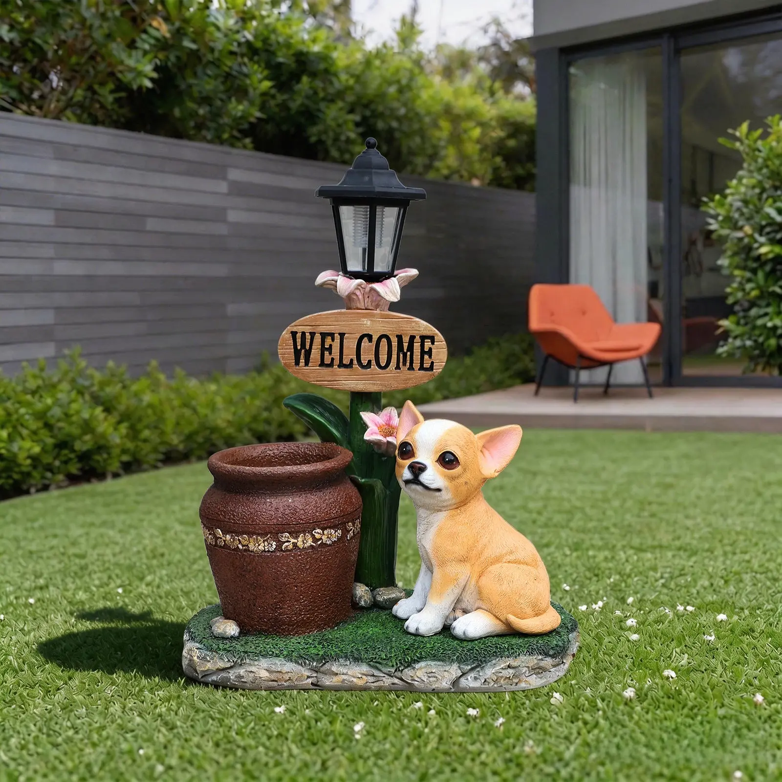 Sitting Corgi Resin Planter Statue for Outdoor Garden Decor, 15.4 in - Image 10