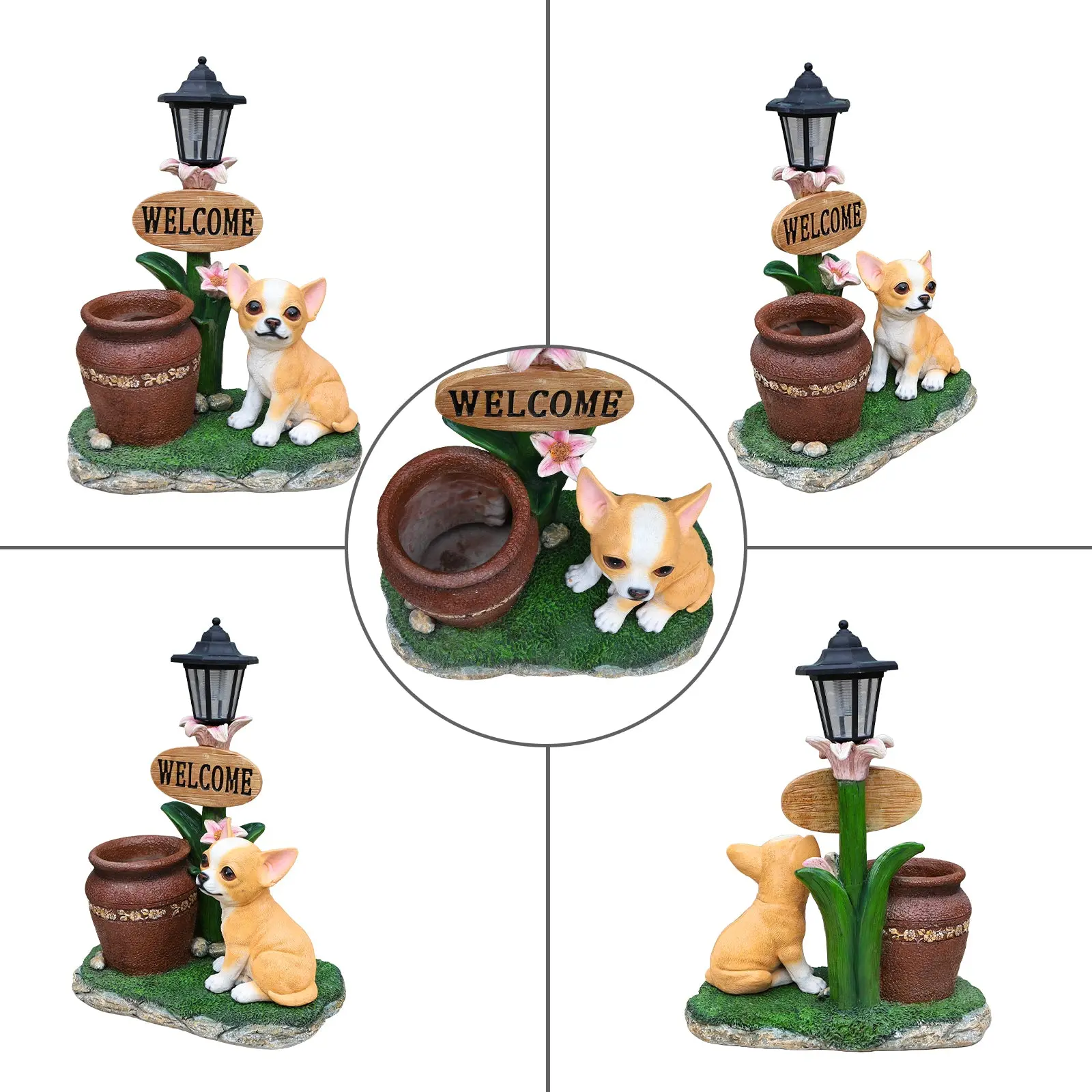 Sitting Corgi Resin Planter Statue for Outdoor Garden Decor, 15.4 in - Image 12