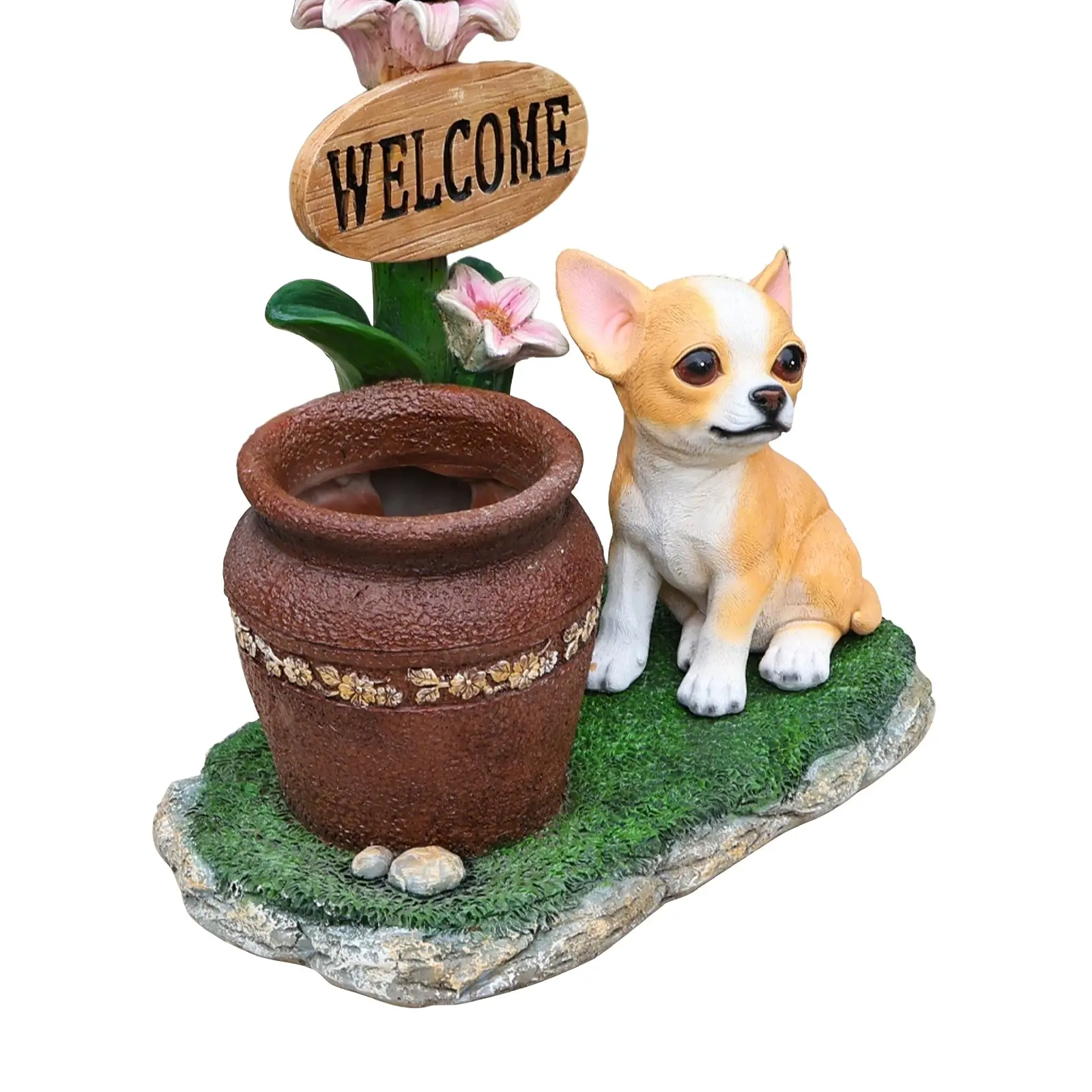 Sitting Corgi Resin Planter Statue for Outdoor Garden Decor, 15.4 in - Image 14
