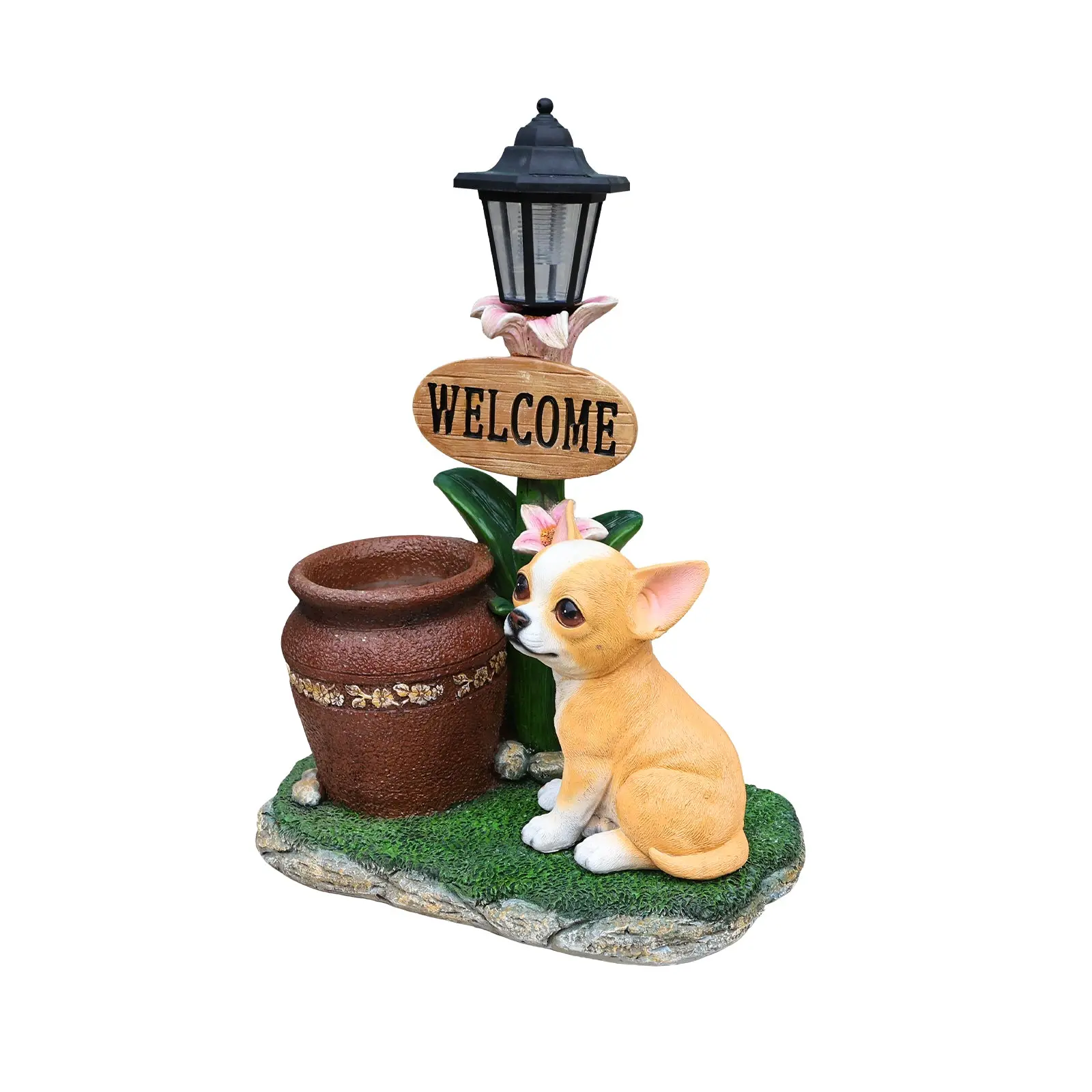 Sitting Corgi Resin Planter Statue for Outdoor Garden Decor, 15.4 in - Image 19