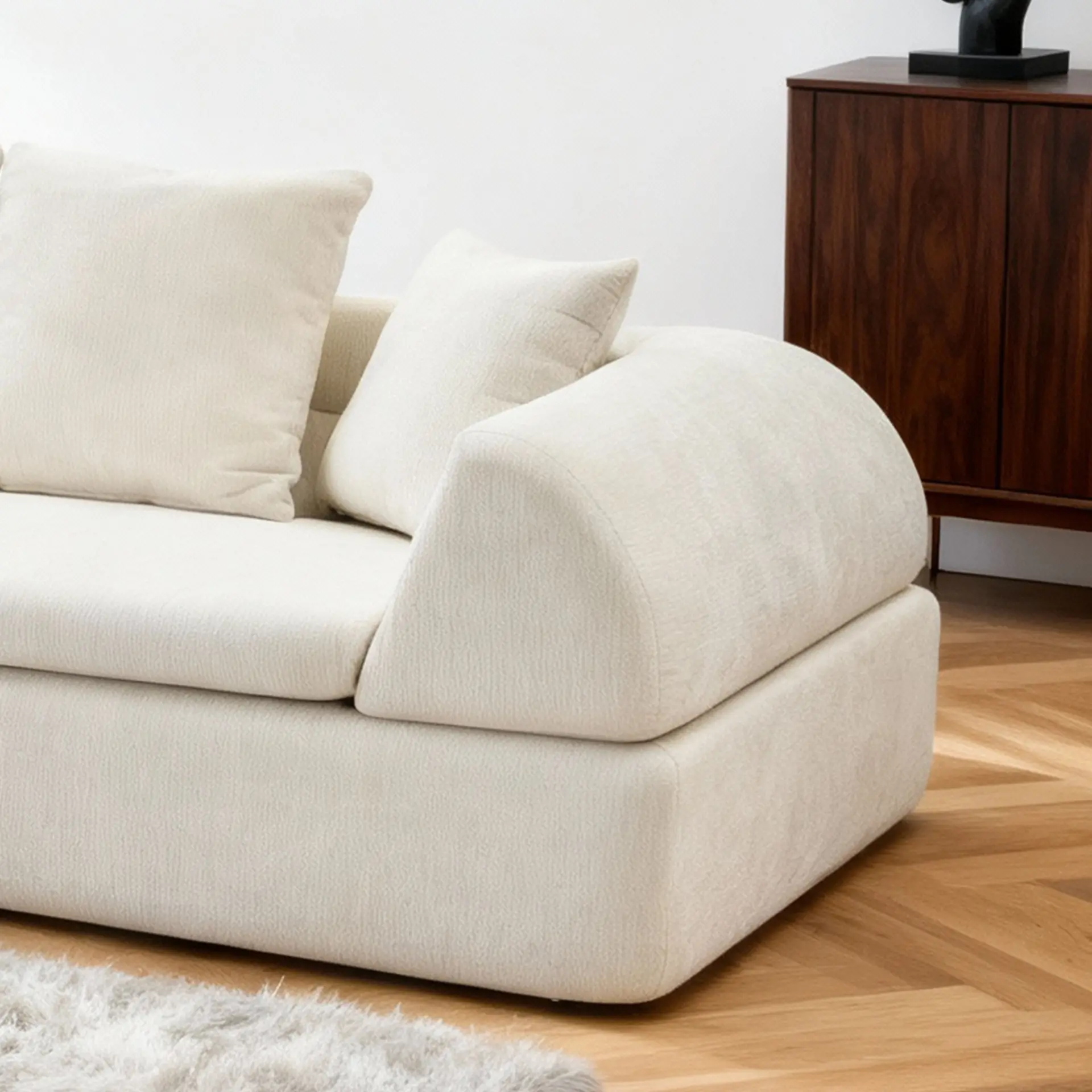 104" Boneless Modular Cloud Sectional Sofa with Deep Seating and Ottoman - Image 8