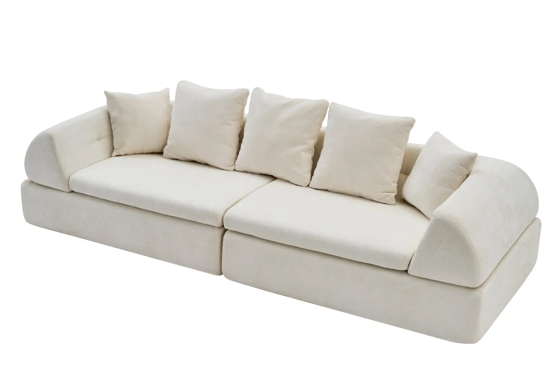 104" Boneless Modular Cloud Sectional Sofa with Deep Seating and Ottoman - Image 9