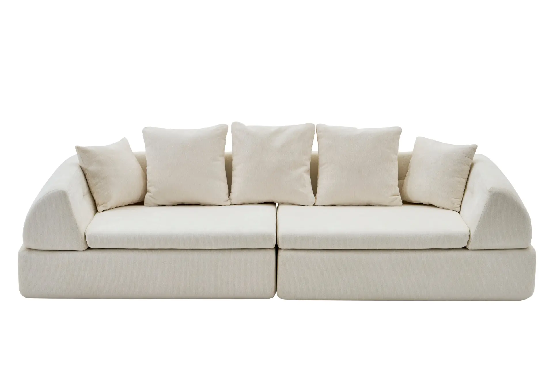 104" Boneless Modular Cloud Sectional Sofa with Deep Seating and Ottoman - Image 10