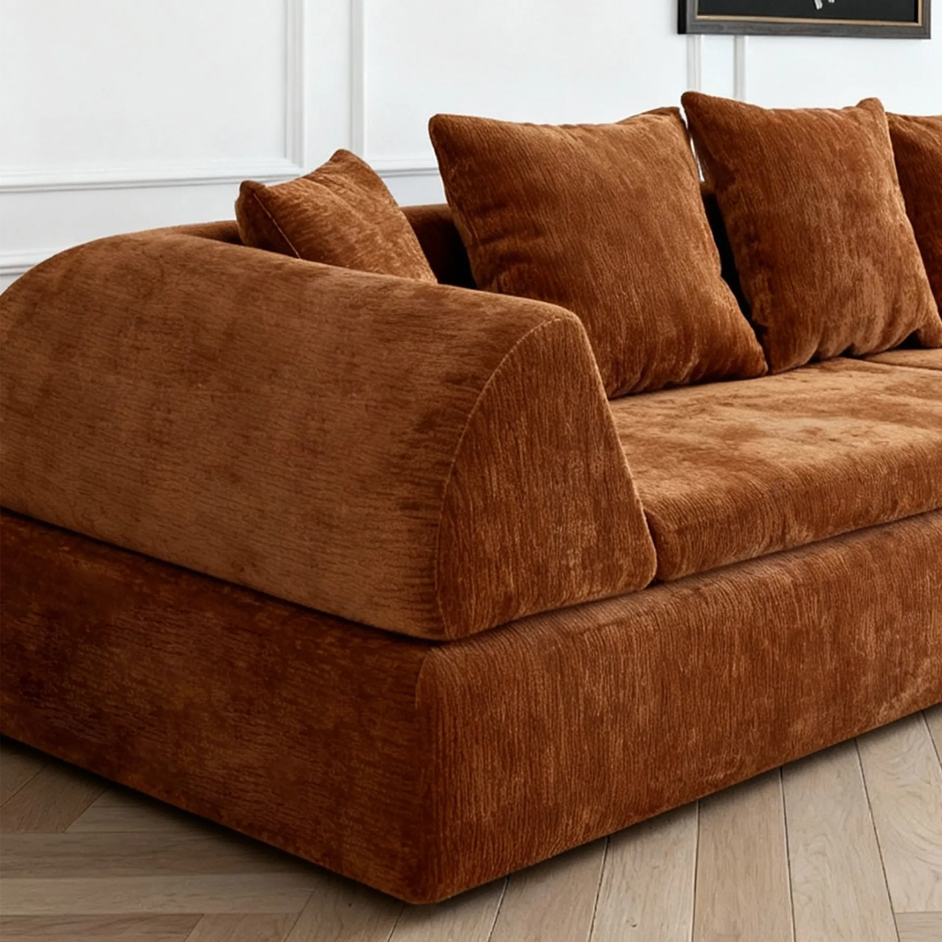 104" Boneless Modular Cloud Sectional Sofa with Deep Seating and Ottoman - Image 23
