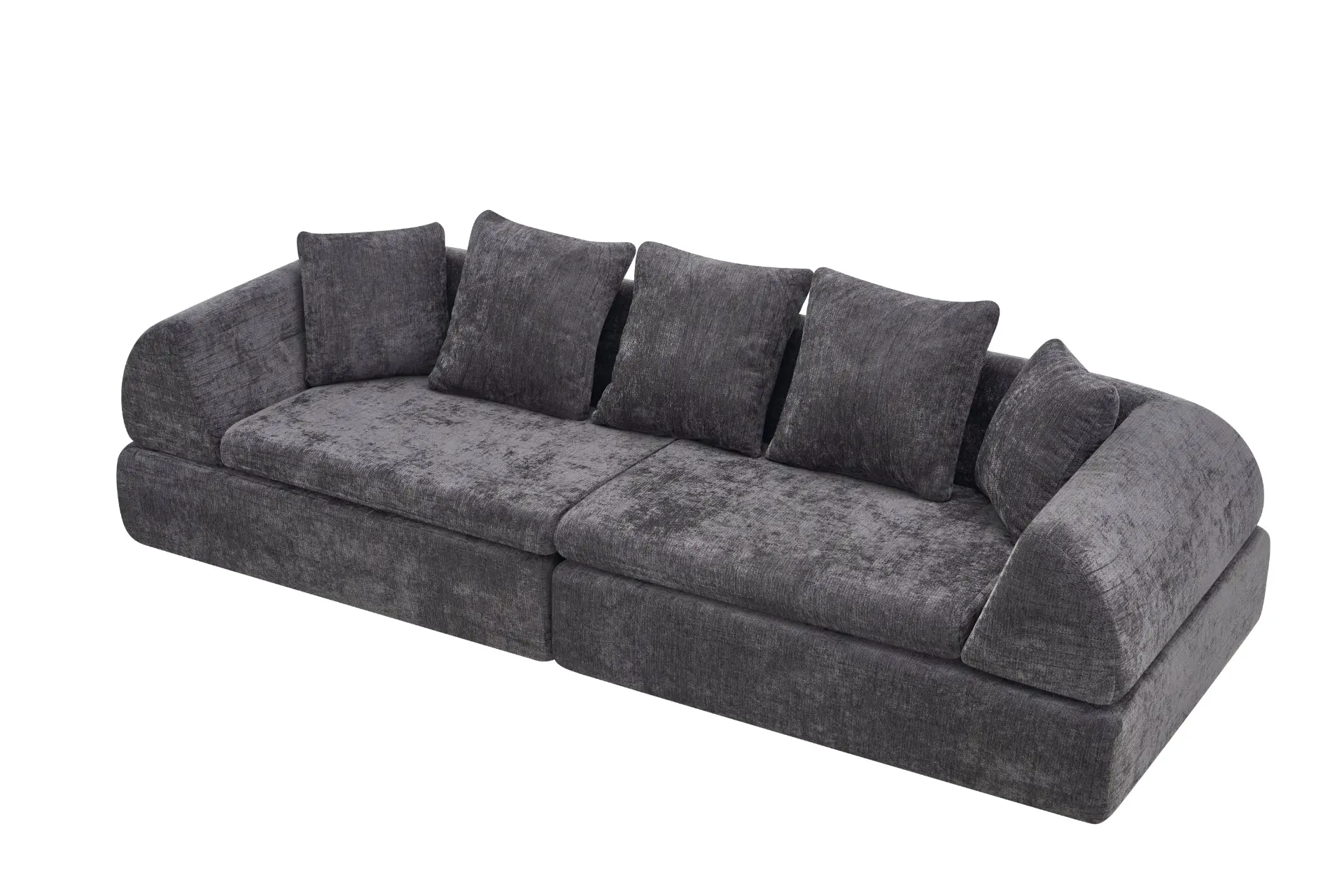 104" Boneless Modular Cloud Sectional Sofa with Deep Seating and Ottoman - Image 43