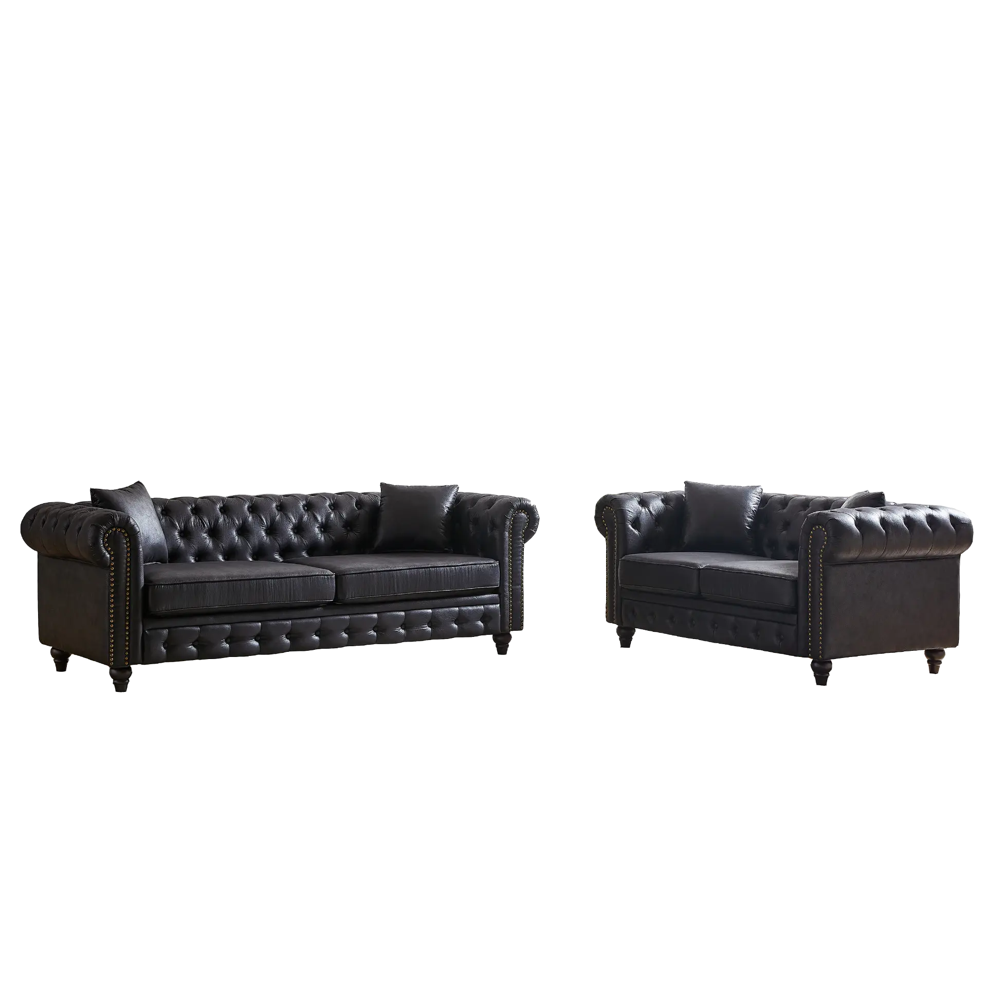 Five-Seat Chesterfield Sofa Set with Three-Seat and Two-Seat Sofas and Four Cushions - Image 20