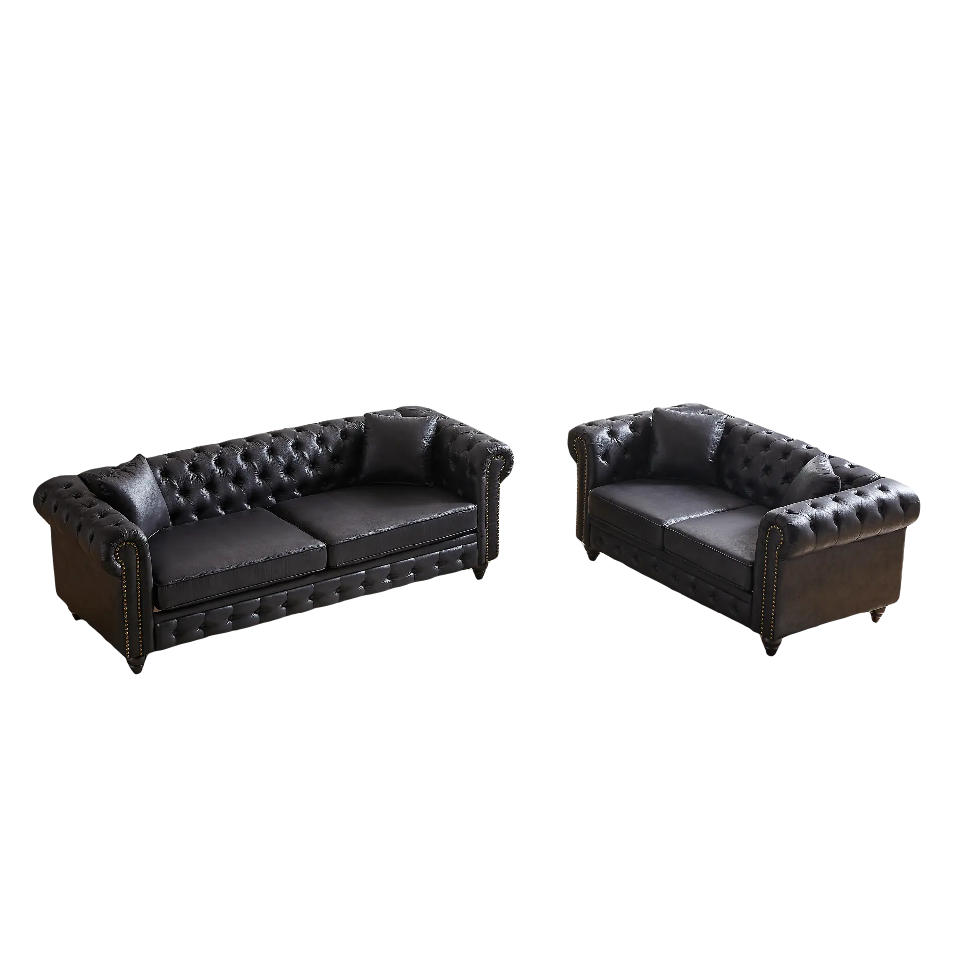 Five-Seat Chesterfield Sofa Set with Three-Seat and Two-Seat Sofas and Four Cushions - Image 21