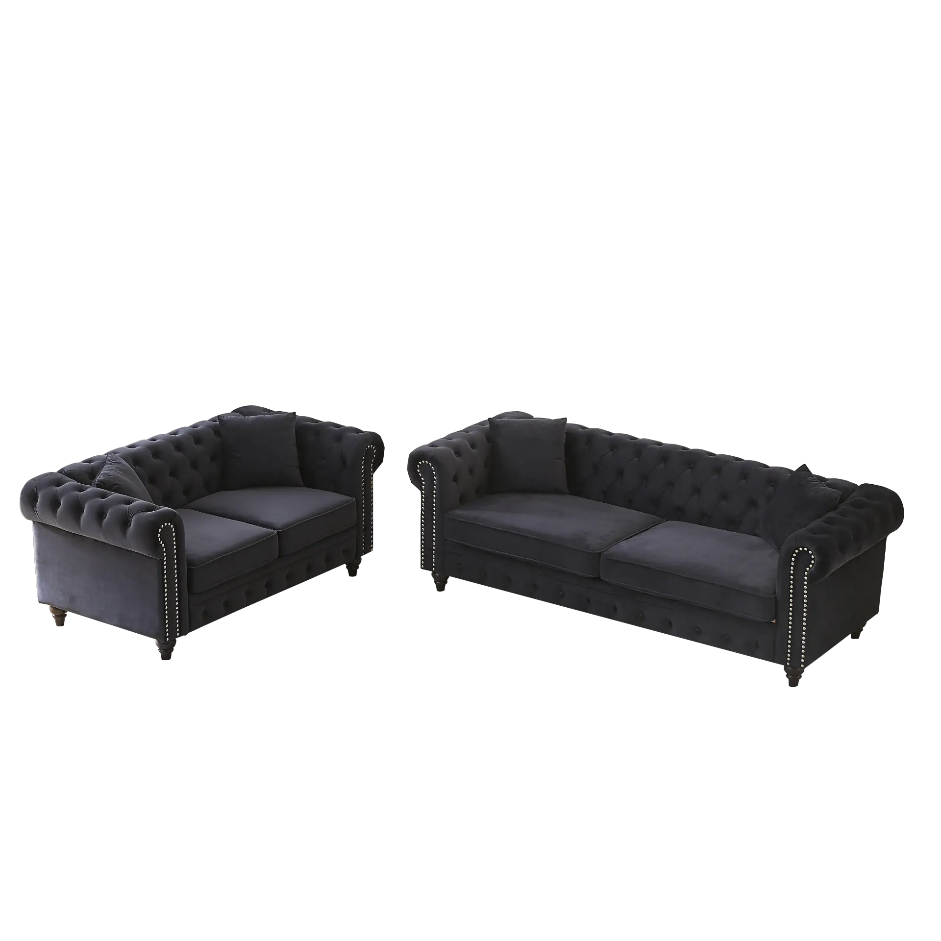 Five-Seat Chesterfield Sofa Set with Three-Seat and Two-Seat Sofas and Four Cushions - Image 25