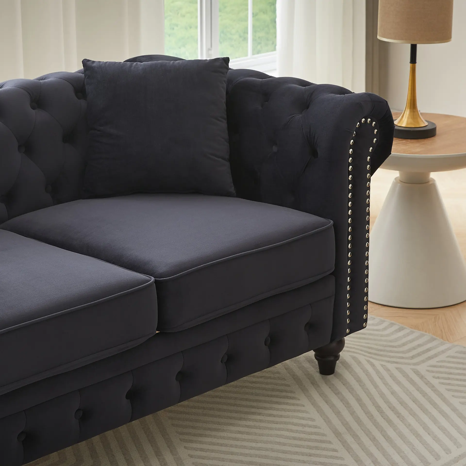Five-Seat Chesterfield Sofa Set with Three-Seat and Two-Seat Sofas and Four Cushions - Image 30