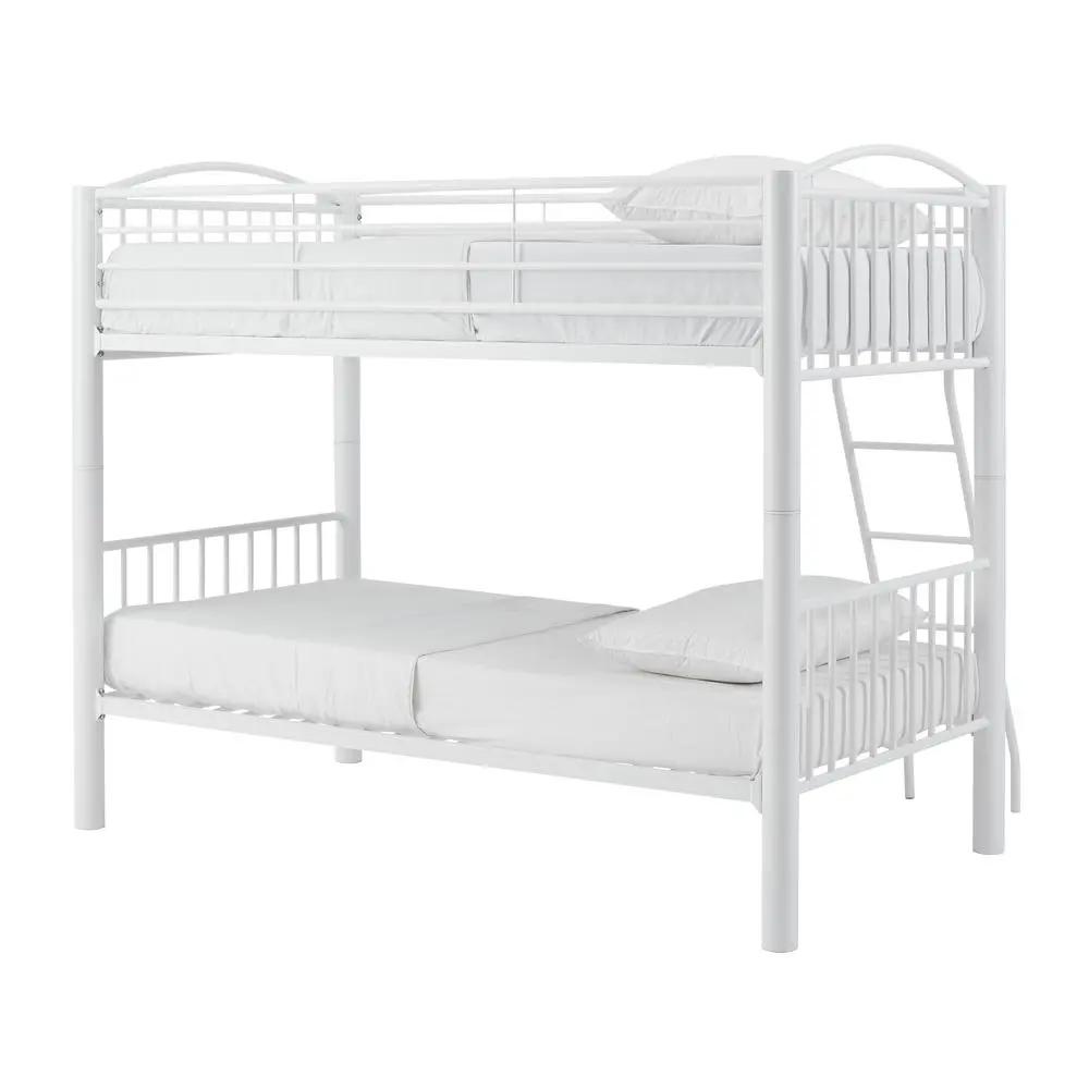 Heavy Metal Twin Twin White Bunk Bed - Image 12